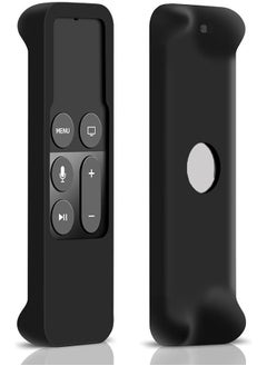 Remote Case For Tv 4Th Generation Protective Case For Tv Siri Remote 2021 Lightweight Anti Slip Shockproof Silicone Cover For New Tv 4K Gen 4 Siri Remote Controller Black
