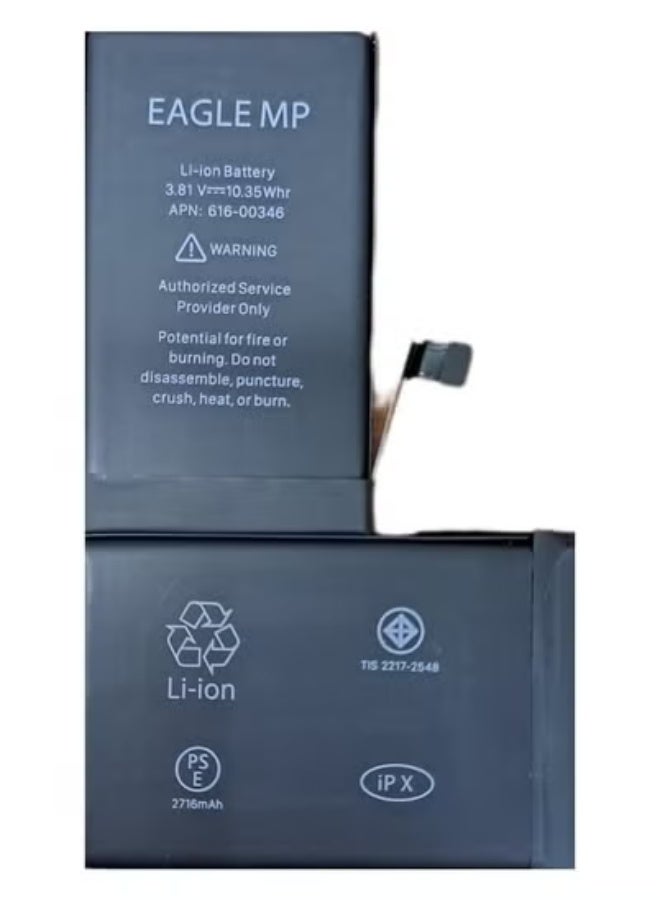Eagle MP Replacement Battery for Mobile Phone (iPhone X) – High-Capacity Li-ion Internal Battery | Safe, Durable & Long-Lasting Power | Perfect for DIY Repair or Battery Replacement | Compatible with iPhone X A1865, A1901, A1902 Models - Image 3