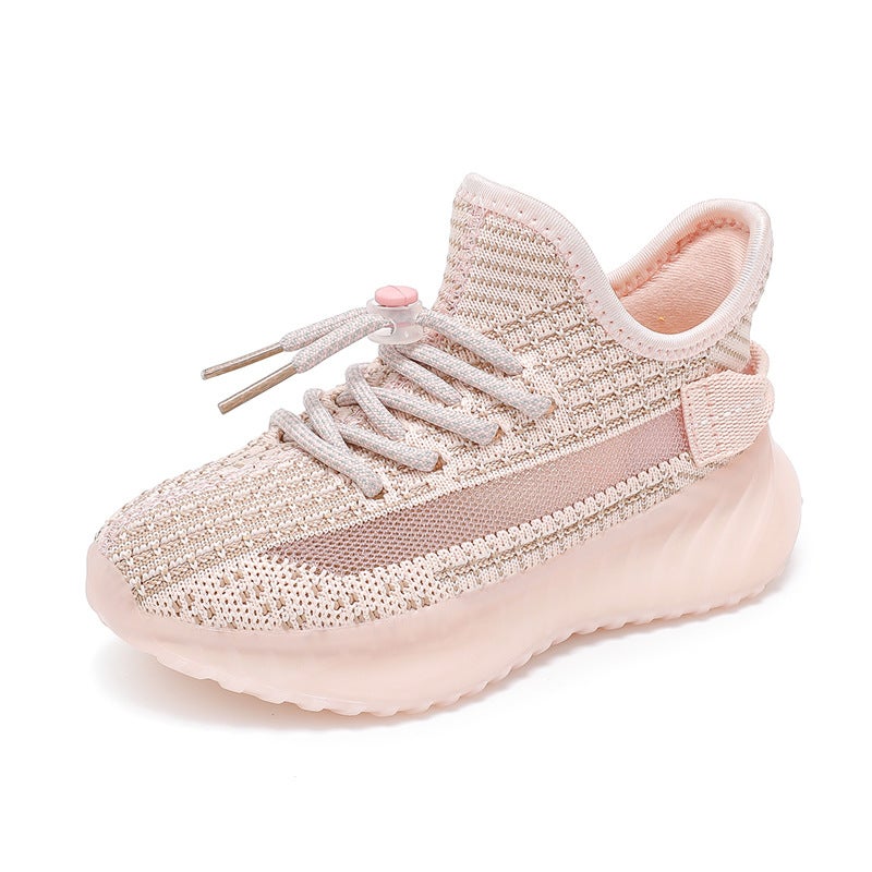 Children'S Sports Coconut Shoes Boys Soft Sole Children'S New Mesh Breathable Flying Woven Shoes Girls Casual Baby - Image 1
