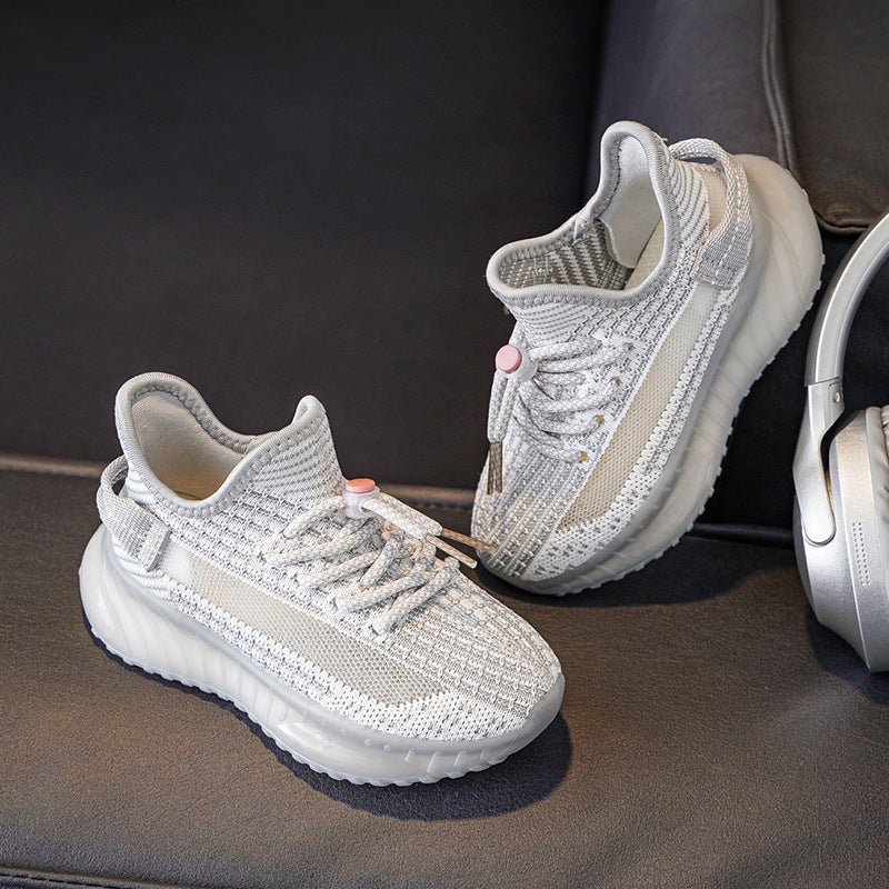 Children'S Sports Coconut Shoes Boys Soft Sole Children'S New Mesh Breathable Flying Woven Shoes Girls Casual Baby - Image 3