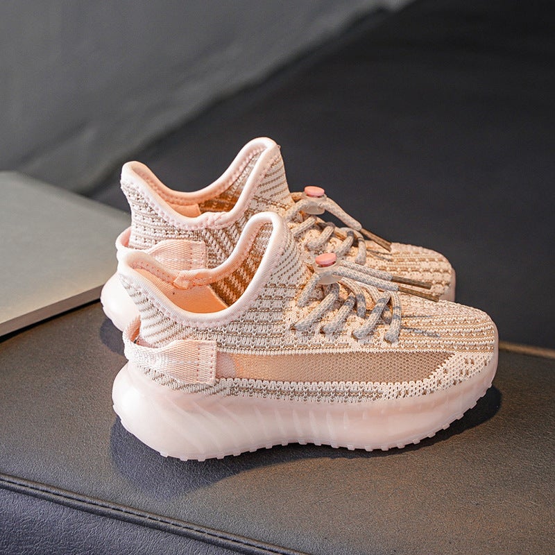 Children'S Sports Coconut Shoes Boys Soft Sole Children'S New Mesh Breathable Flying Woven Shoes Girls Casual Baby - Image 4