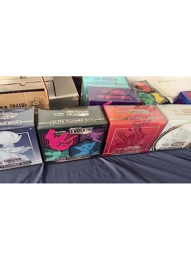 EVORETRO Plastic Display Case for Pokemon ETB - 5-Pack - Pokemon ETB Case Protectors for Elite Trainer Boxes Like Paldean Fates, 0.50mm Archival Grade Clear Plastic, Soft Crease, Easy to Assemble - Image 4