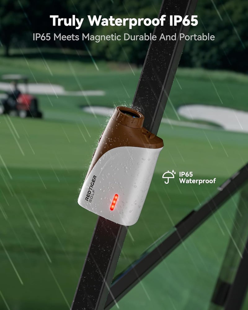 REDTIGER Mini Range Finder Golf with Slope Pin Lock Vibration 1200 Yards IP65 Laser Golf Range Finder 7X Magnification Magnetic Mount Rechargeable Battery Rangefinder - Image 4