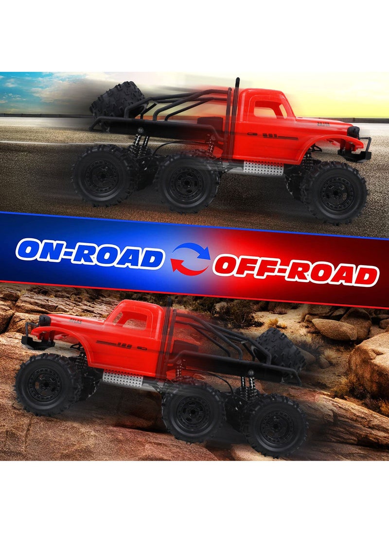 KIDWALA 6X6 Rock Crawler Remote Control Car 1:16 4WD 2.4G Toys for Boys Red - Image 5