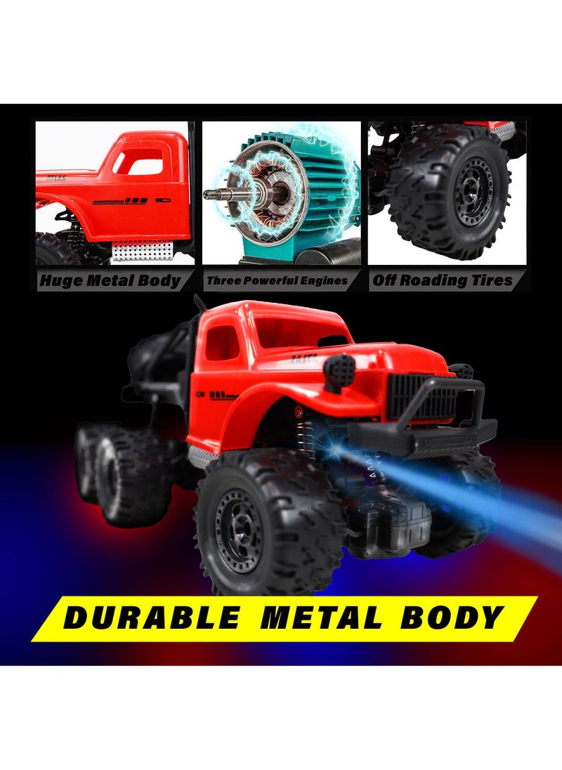 KIDWALA 6X6 Rock Crawler Remote Control Car 1:16 4WD 2.4G Toys for Boys Red - Image 4