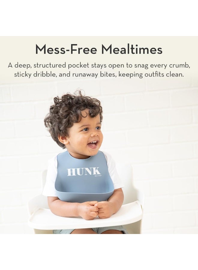 Bella Tunno Baby Bib for Eating by Bella Tunno, Set of 2 Waterproof Silicone Bibs with Large Food Catcher, Adjustable Fit for Babies 4-12 months & Toddlers 1-3 Years, Boys & Girls, Who Runs The World & Gorgeous - Image 2