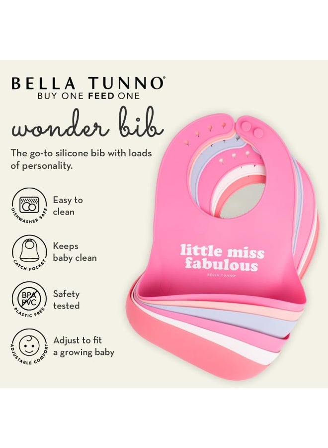 Bella Tunno Baby Bib for Eating by Bella Tunno, Set of 2 Waterproof Silicone Bibs with Large Food Catcher, Adjustable Fit for Babies 4-12 months & Toddlers 1-3 Years, Boys & Girls, Who Runs The World & Gorgeous - Image 3
