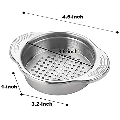 Dadamong 3-Pack Tuna Can Strainer, Stainless Steel Sieve Tuna Strainer Press Can Oil Squeezer Canning Colander for Regular-Size and Wide-Necked Tunas, Dishwasher Safe 4.53 x 3.23 x 1 inch - Image 3