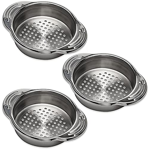 Dadamong 3-Pack Tuna Can Strainer, Stainless Steel Sieve Tuna Strainer Press Can Oil Squeezer Canning Colander for Regular-Size and Wide-Necked Tunas, Dishwasher Safe 4.53 x 3.23 x 1 inch - Image 1