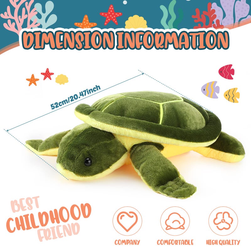 Civaner Soft Plush Sea Turtle Stuffed Animals  Plush Pillow Toys  Giant Stuffed Turtle  Tortoise Plush Toys Doll Birthday Graduation Nurse's Teacher's Day's Gifts for Girls Boys Girlfriend(20 Inches) - Image 4