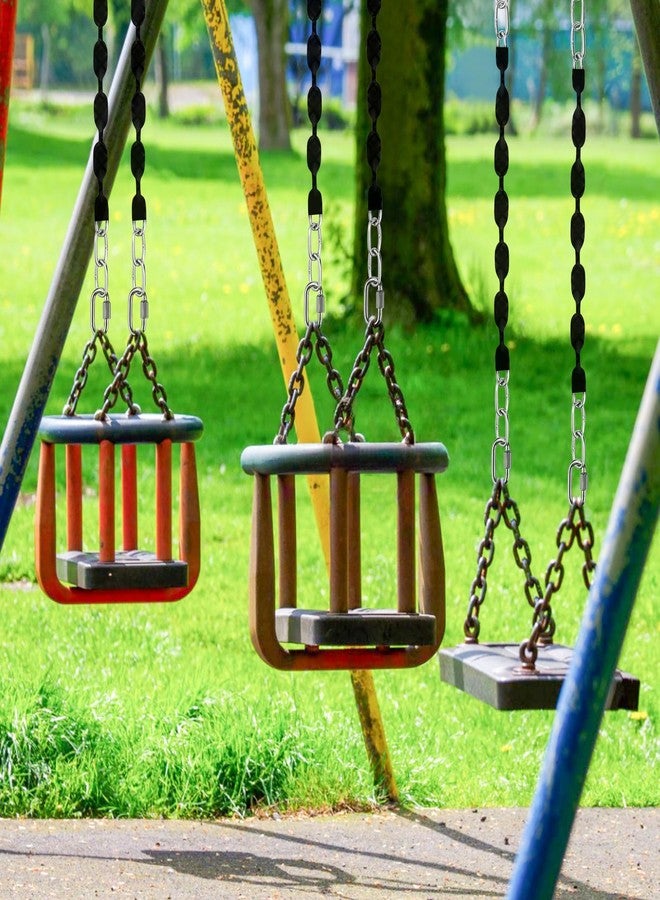 Dakzhou 4 Stainless Steel Chains (Black 84") Swing Chains, Heavy Duty Swing Hardware,4 Quick Connection Buckles, Indoor and Outdoor Playground Swings Hammocks Sandbags, 1000 lb Capacity - Image 3