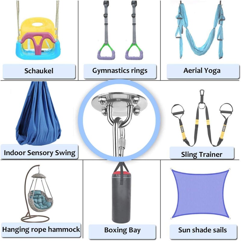 Dadoudou Sensory Swing Indoor Hammock Chair for Kids With Special Needs, Autism, ADHD, SPD, Aspergers, Sensory Integration, Snuggle Cuddle Pod Therapy With Hardware Included (Blue) - Image 4