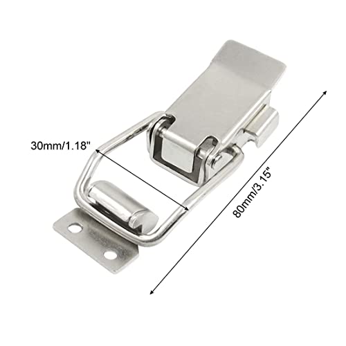 uxcell Stainless Steel Drawer Toolbox Toggle Latch Catch, 3.1-Inch - Image 3