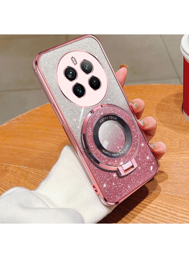 اس-توب جراب لهاتف Realme 12 Pro+، جراب دائري من مادة TPU بحامل لامع متدرج مطلي - Image 1