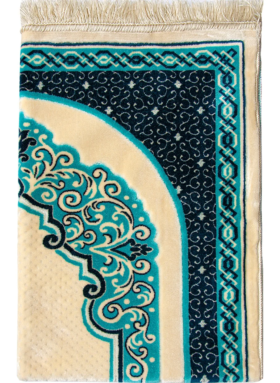 İhvan Ihvan Mihrab Patterned Velvet Woven Prayer Rug - Oil