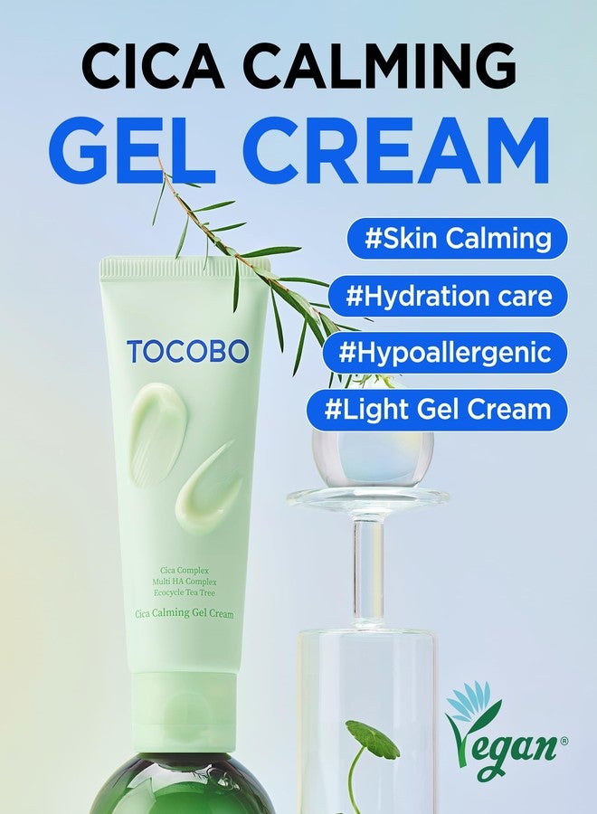 TOCOBO Cica Calming Gel Cream - Korean Vegan Soothing Moisturizer with Cica, Hyaluronic Acid & Tea Tree - Lightweight Non-Sticky Pudding Gel for Sensitive Skin, 24-Hour Hydration Barrier, 2.37 oz. - Image 2