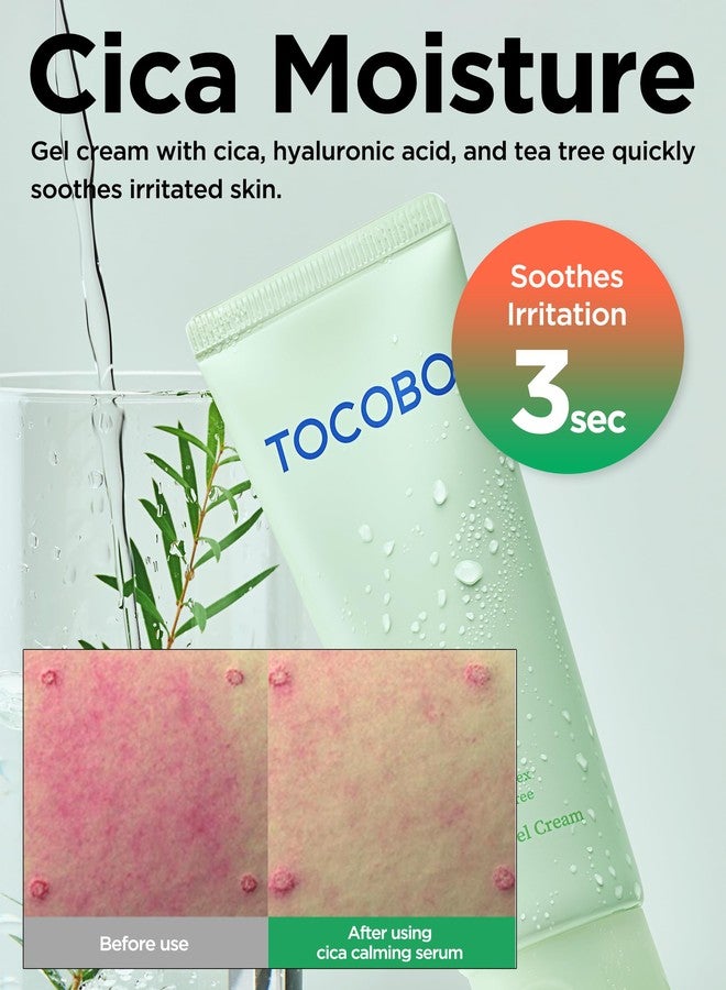 TOCOBO Cica Calming Gel Cream - Korean Vegan Soothing Moisturizer with Cica, Hyaluronic Acid & Tea Tree - Lightweight Non-Sticky Pudding Gel for Sensitive Skin, 24-Hour Hydration Barrier, 2.37 oz. - Image 3