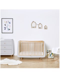 Snuz Kot Skandi Cot Bed For Infant And Baby, Modern And Minimal Style , Easly Convert To Toddler Bed, Made of Sustainably Sourced Wood, Dimensions W72 X L133Cm X H89Cm, Colour - Haze Grey  - Image 2