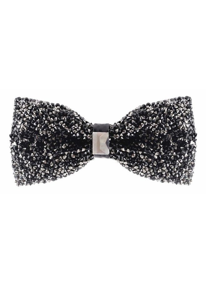 Man of Men Rhinestone Bow Ties for Men - Pre Tied Sequin Bowties Men with Adjustable Length, Jewel Bow Tie, Jewels - Black, One size - Image 1