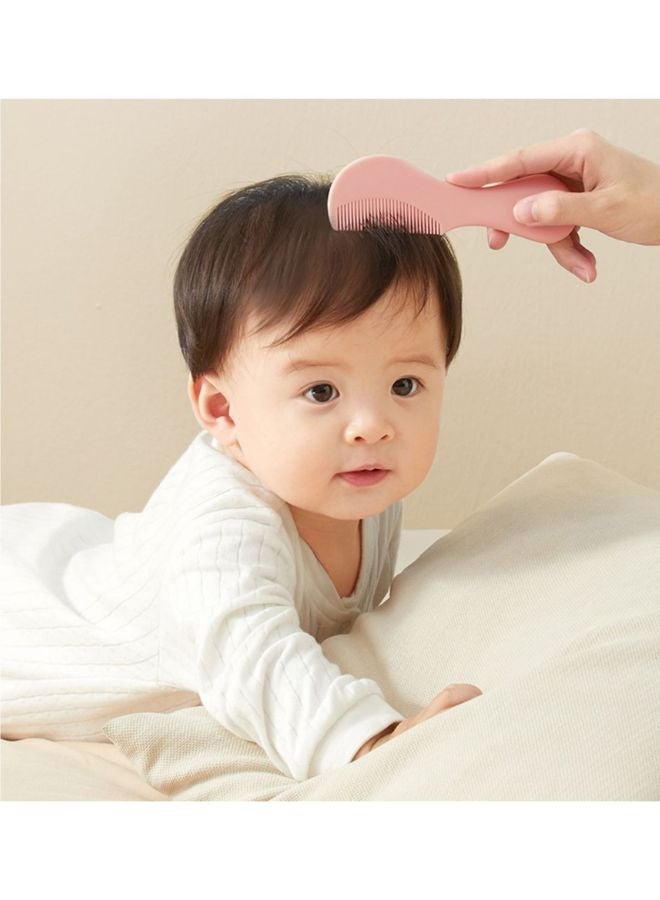 Be a better mom Baby Soft Hair Brush and Comb Set Special PP Nylon Hair Bristle and PP Comb For Newborns & Toddlers Pink - Image 2