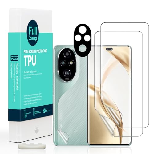 Ibywind for Honor 200 Pro 5G Screen Protector2PackHydrogel Film with Camera Lens ProtectorEasy Installation ToolBubbleFreeFingerprint Unlock CompatibleAntiShatterAntiScratch - Image 1