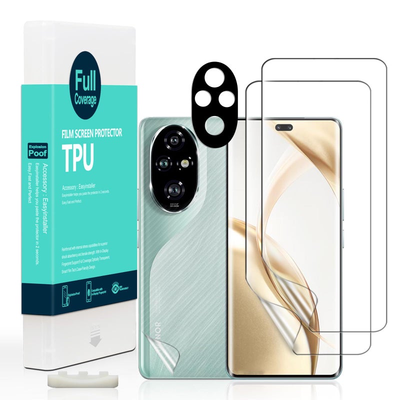 Ibywind for Honor 200 Pro 5G Screen Protector2PackHydrogel Film with Camera Lens ProtectorEasy Installation ToolBubbleFreeFingerprint Unlock CompatibleAntiShatterAntiScratch - Image 2