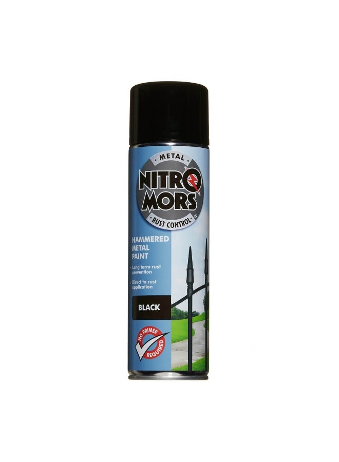 Nitro Mors Nitromors Anti-Rust Hammered Metal Spray Paint No Primer Required Color Black 500ml - Image 1
