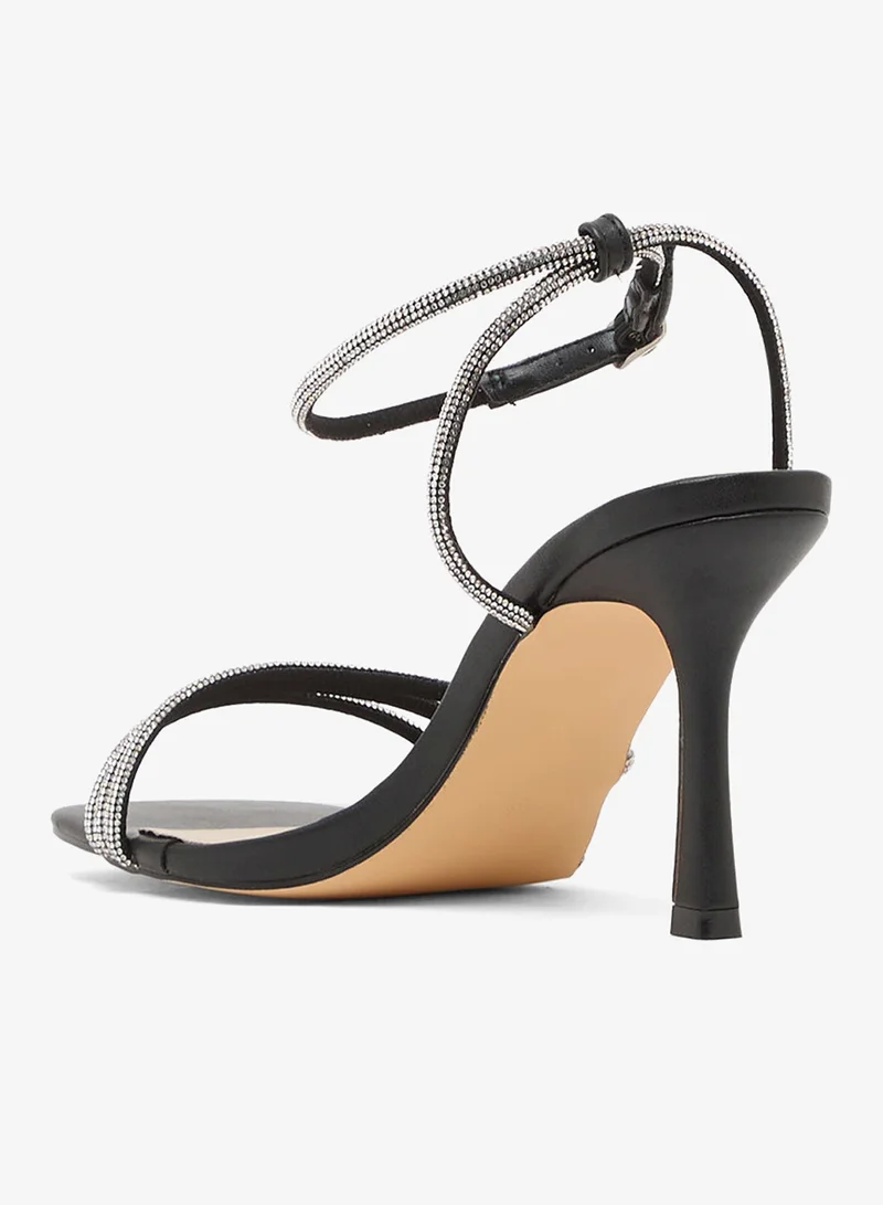 Truffle Heeled Sandal With Ankle Strap