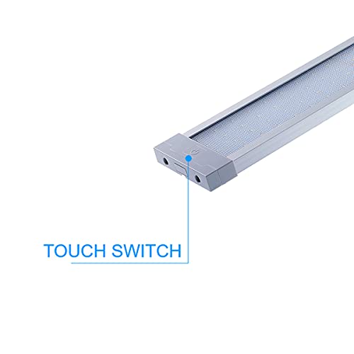 Raycharm RV & Boat Under-Cabinet Interior LED Light Fixture 18.1" x 3.9" Surface Mount, 6000K Cool-White Even Diffused Beam, High Light-Output Low Ampere Draw, 12V/24V DC, On/Off Touch Switch, 1-Pack - Image 5