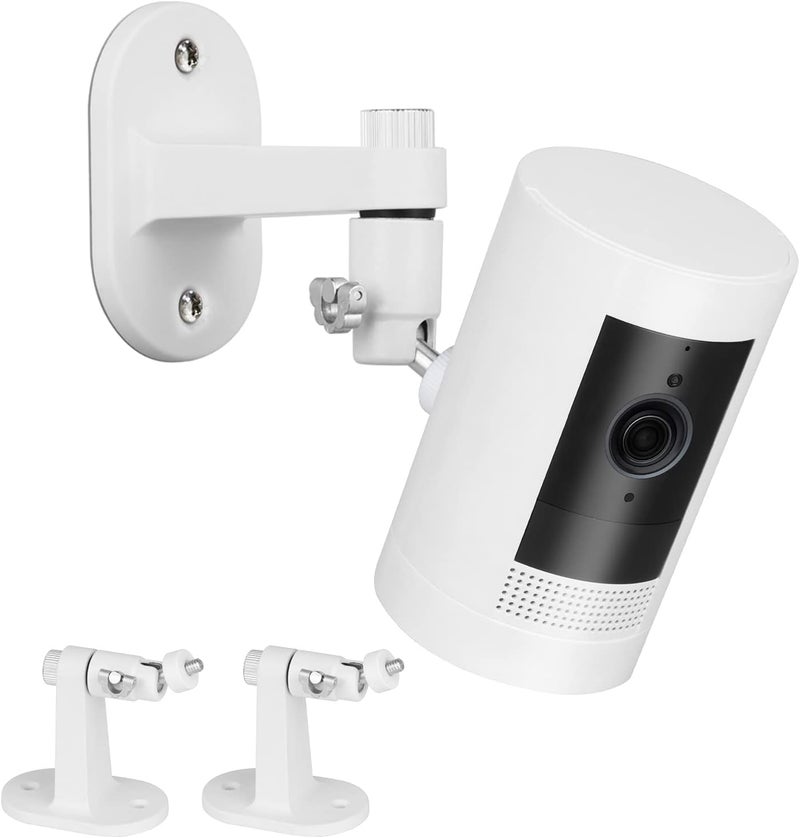 ALERTCAM 2Pack Adjustable Security Wall Mount Bracket for Stick Up Cam & Outdoor Cam Plus, Perfect View Angle for Your Surveillance Camera System - White - Image 1