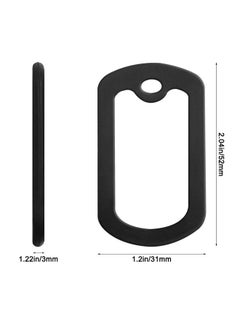 DanziX 25 Pack Dog Tag Silicone Silencer,DanziX Silicone Rubber ID Tag Protector Silicone Black Tags to Reduce Noise,52 * 31 mm/2.04 * 1.22 Inches  - Image 3