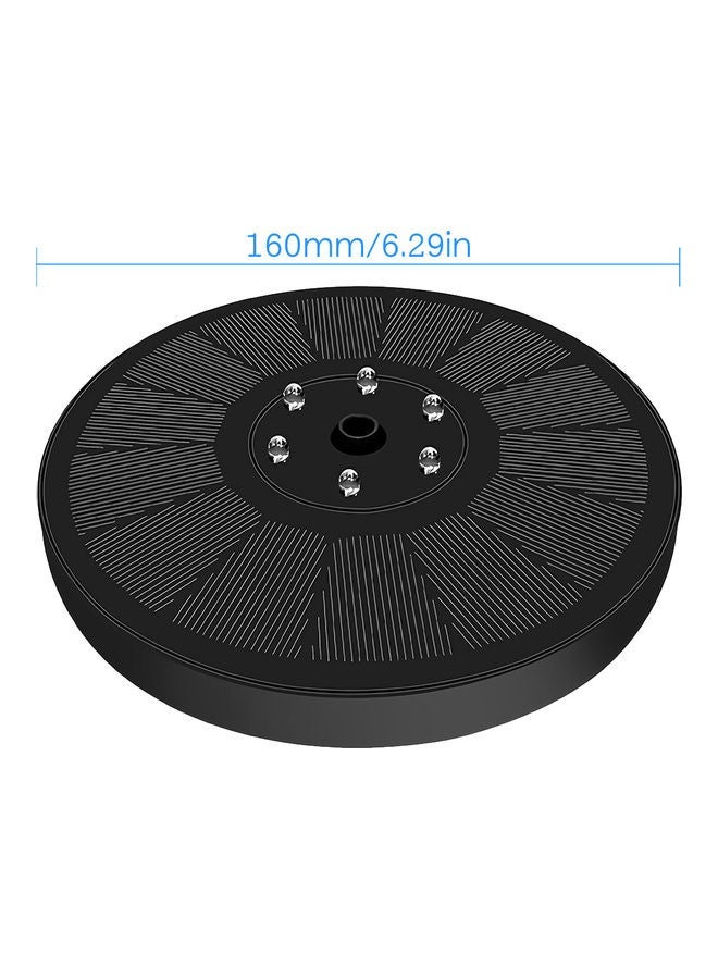 NIBEMINENT Solar Powered Outdoor Bird Bath Fountain Water Pump With LED Lights Black  - Image 4