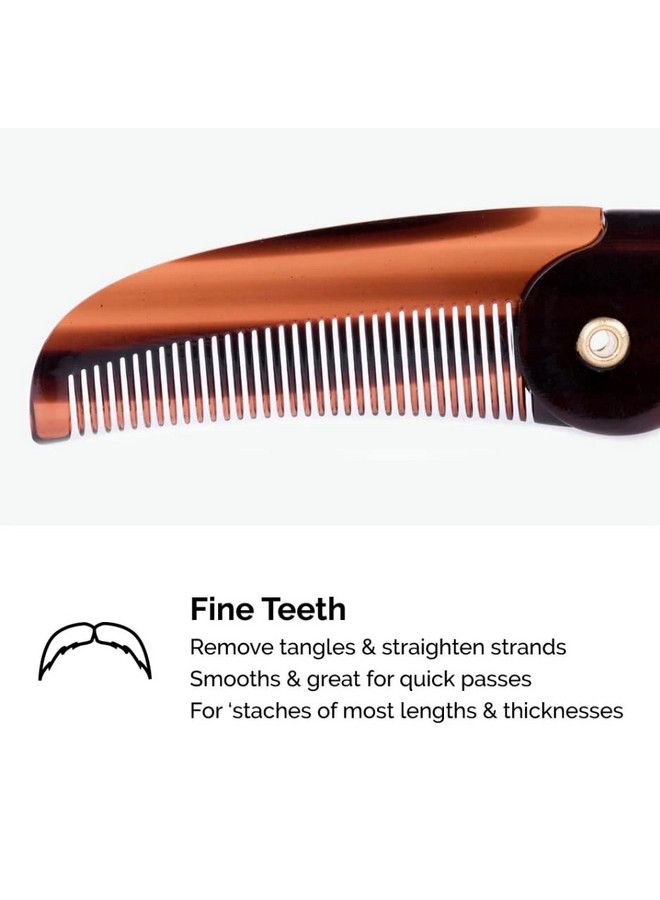 Zeus Folding Mustache Comb Handmade Sawcut Best Moustache Pocket Comb (Traditional) K11 - Image 5