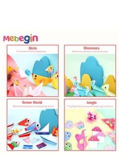 MEBEGIN Kids Origami Kit with 200 Sheets of Colorful Paper and Guiding Book, Fun Creative Origami Set with Rich Vivid Patterns, DIY Art and Craft Projects Activity, Perfect for School origami Lessons, Ideal for Both Kids and Adults Who Enjoy DIY Projects  - Image 5