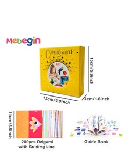 MEBEGIN Kids Origami Kit with 200 Sheets of Colorful Paper and Guiding Book, Fun Creative Origami Set with Rich Vivid Patterns, DIY Art and Craft Projects Activity, Perfect for School origami Lessons, Ideal for Both Kids and Adults Who Enjoy DIY Projects  - Image 4