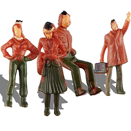 Gejoy 100 Pieces Miniature People Figurines 1:75 Scale Model Trains Architectural Plastic Mini Tiny People Sitting and Standing for Diorama - Image 3