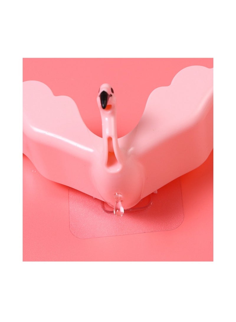 2 Pcs Flamingo Soap Dish Strong Traceless Drain Soap Rack For Keep Soap Dry Cleaning Shower Soap Protection Tray Bathroom Tools - Image 3