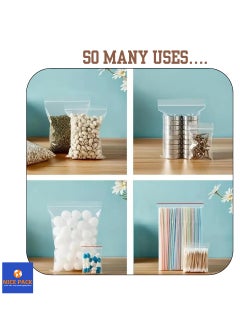 Nice Pack 100 Pieces 8 x 11.2 inches Clear Zip and Lock Bags - Resealable Plastic Zipper Bags  - Image 4