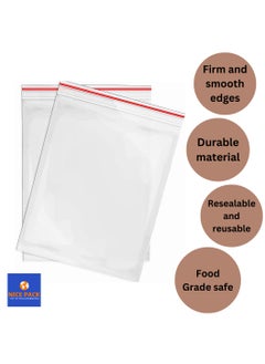 Nice Pack 100 Pieces 8 x 11.2 inches Clear Zip and Lock Bags - Resealable Plastic Zipper Bags  - Image 3