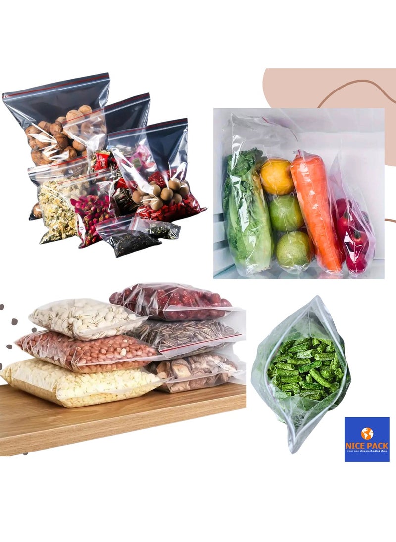 Nice Pack 100 Pieces 8 x 11.2 inches Clear Zip and Lock Bags - Resealable Plastic Zipper Bags  - Image 5