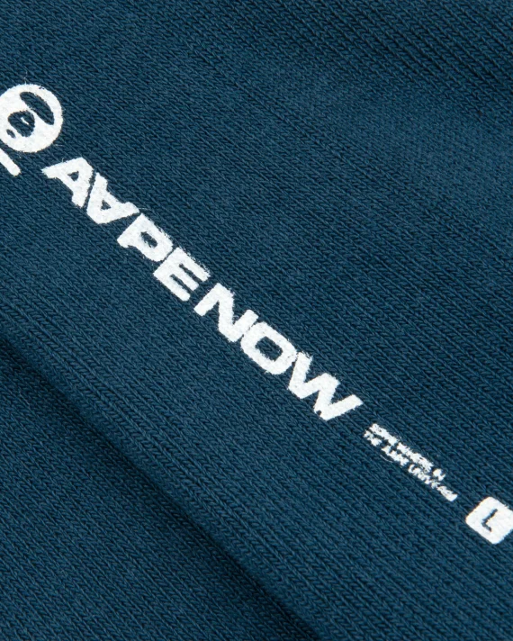 AAPE AAPENOW moonface logo socks