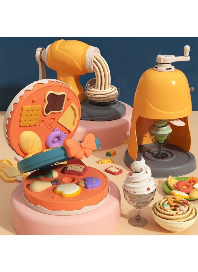 Generic - Ice Cream Clay Noodle Machine Plasticine Tool Mold Set Clay Kindergarten Girls Kidsren's Toys-Color:❥ ❤ [noodle Maker + Cake Maker] 47-piece Set - Image 1