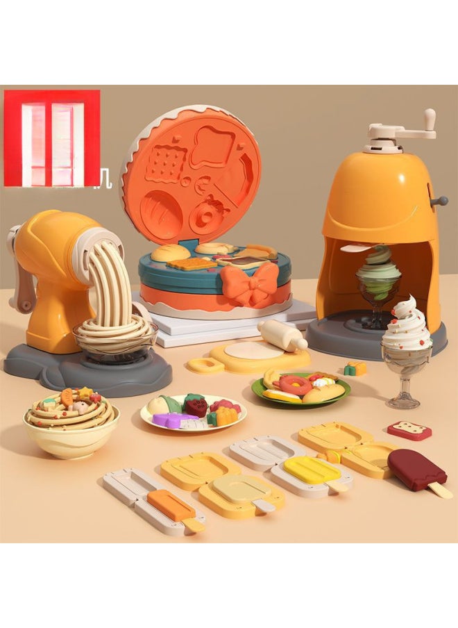 Generic - Ice Cream Clay Noodle Machine Plasticine Tool Mold Set Clay Kindergarten Girls Kidsren's Toys-Color:❥ ❤ [noodle Maker + Cake Maker] 47-piece Set - Image 1