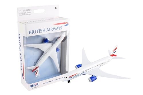 Daron Toy Airplane British Airways DieCast Metal Model Airplane Toy with Plastic Parts for Kids Ages 3 - Image 1