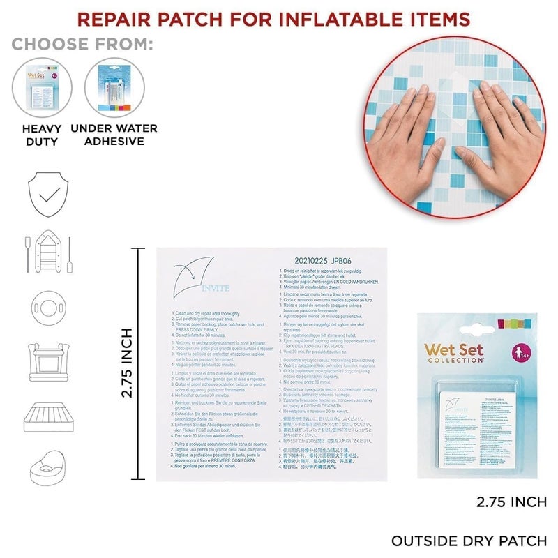 Bispy Repair Patch for Inflatable Products, Puncture Repair of PVC, Vinyl Product Plastic Repair Patch Suitable to Swimming Pool, Ring, Float, Mattress Toy. - Image 2