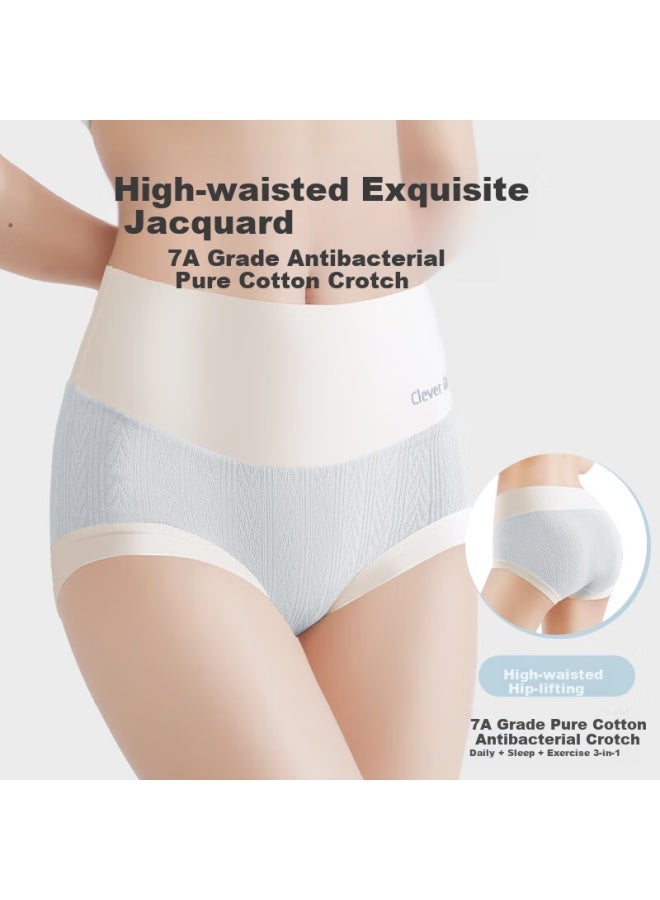 Flying in the snow Snow Flying High Waist Women's Shaping Panties Solid Color Cotton Antibacterial Ladies Hip-lifting Mid-waist Breathable Girls Shorts - Image 3