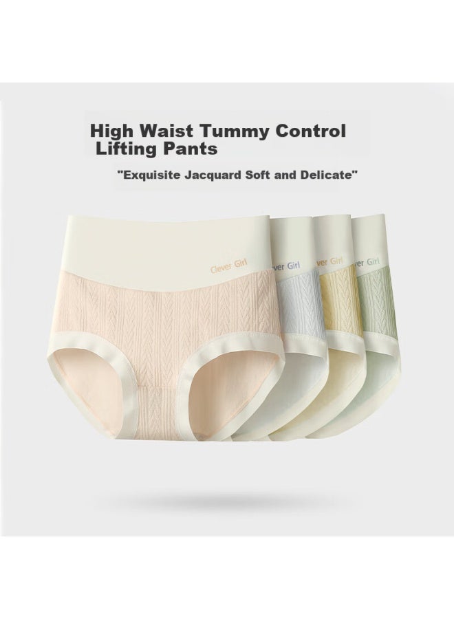 Flying in the snow Snow Flying High Waist Women's Shaping Panties Solid Color Cotton Antibacterial Ladies Hip-lifting Mid-waist Breathable Girls Shorts - Image 4