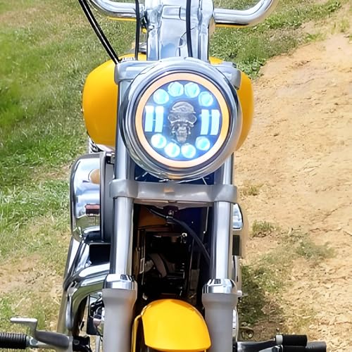 HDBUBALUS Motorcycle 7" Headlight Housing 7 Inch Head Lamp Bucket Fit for Harley Dyna Softail FX Custom Sportster XL (Chrome) - Image 2