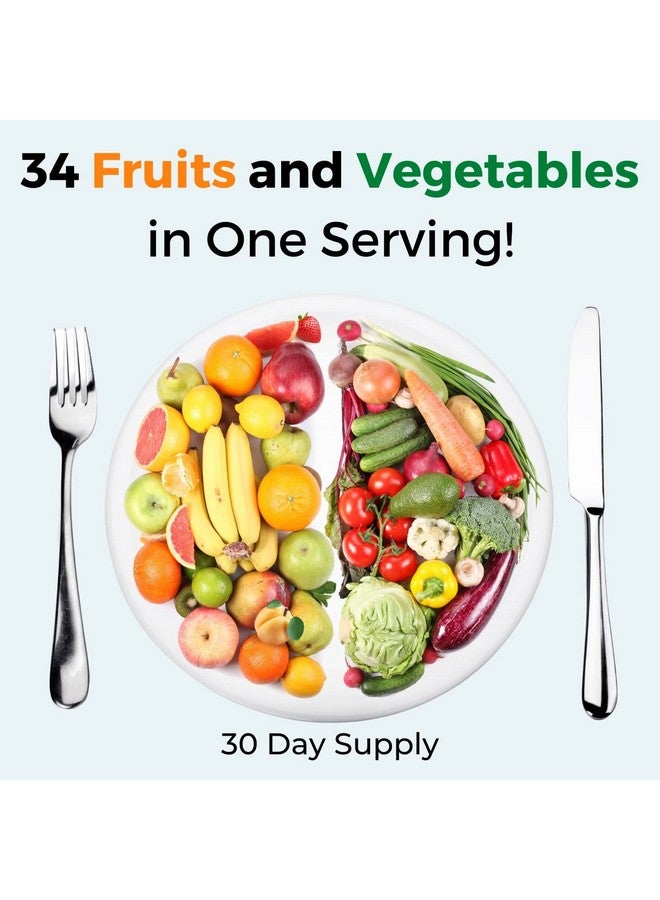 Medical Miracles New Fruit And Vegetable Supplements 90 Veggie And 90 Fruit Capsules (180 Total Capsules) Made With Whole Food Superfoods 17 Veggies And 17 Fruits Made In The Usa - Image 3