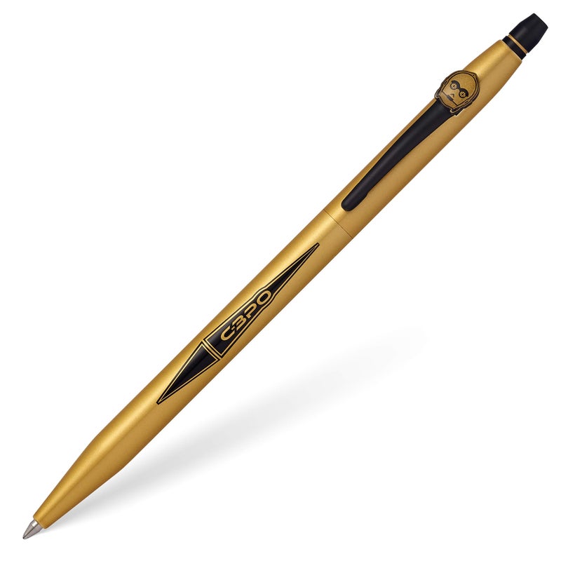 Cross X Star Wars Click Refillable Rolling Ball Gel Ink Pen, Includes Coordinated Character-Themed Gift Box - C-3PO - Image 1